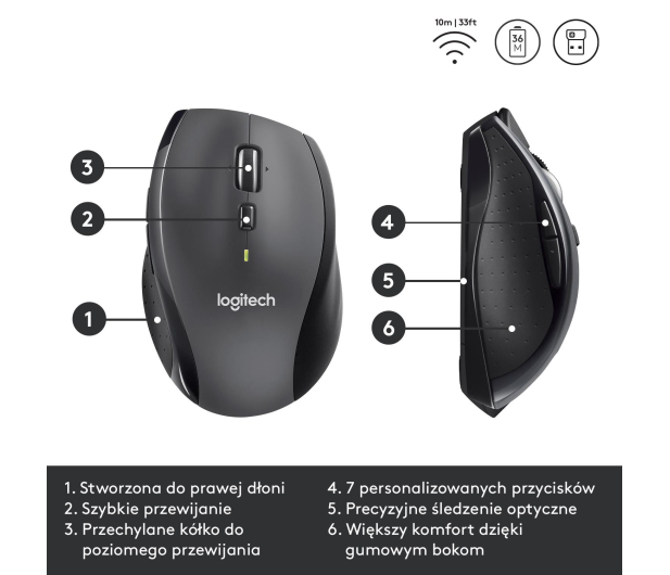 LOGITECH Mysz bezprzewodowa M705 910-006034 - 614454 - zdjęcie 6